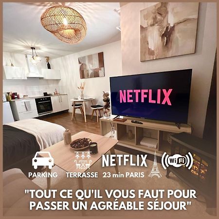 "Moonlight" Gare A 10Min De Paris, Wifi, Terrasse , Parking Apartment Argenteuil Luaran gambar